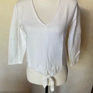 Madewell ivory top long sleeve. Size XS